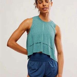 FP Movement by Free People Teal Layered Tank Top